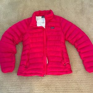 Hot pink/ Magenta Patagonia down jacket girls size 14 or XL
